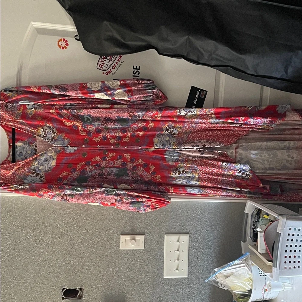 Floral free people Red Maxi Dress - Picture 3 of 5